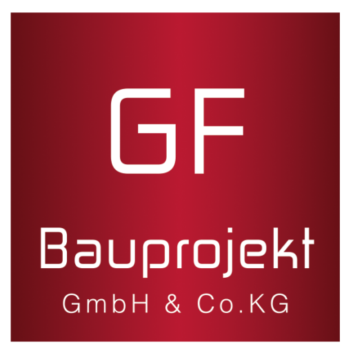 Logo der Firma GF-Bauprojekt in rot